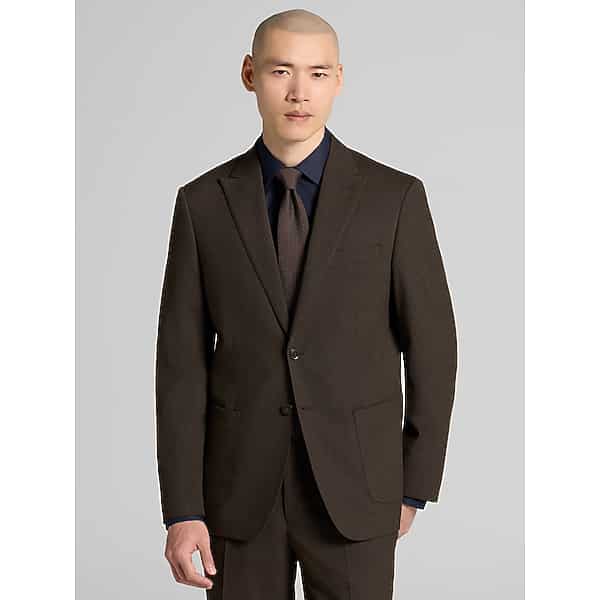 JOE Joseph Abboud Slim Fit Men's Suit Jacket Mocha - Size: 42 Short