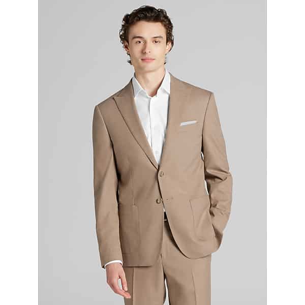 JOE Joseph Abboud Slim Fit Men's Suit Jacket Tan - Size: 44 Regular