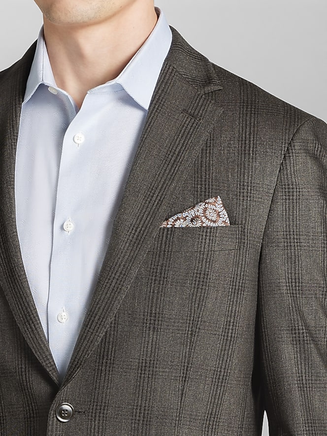 JOE Joseph Abboud Slim Fit Plaid Suit Jacket, Brown Plaid - Image 2 of 7