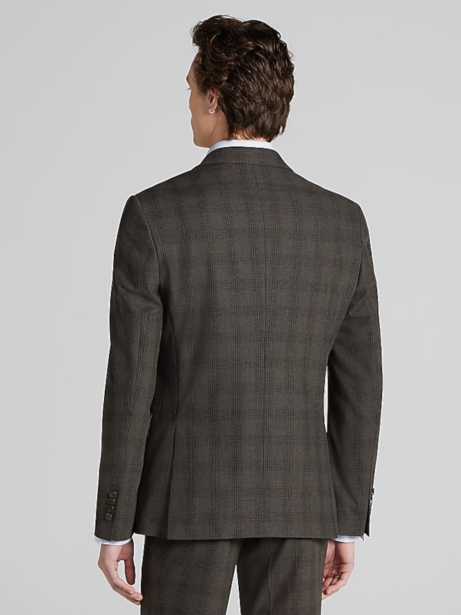 JOE Joseph Abboud Slim Fit Plaid Suit Jacket, Brown Plaid - Image 3 of 7
