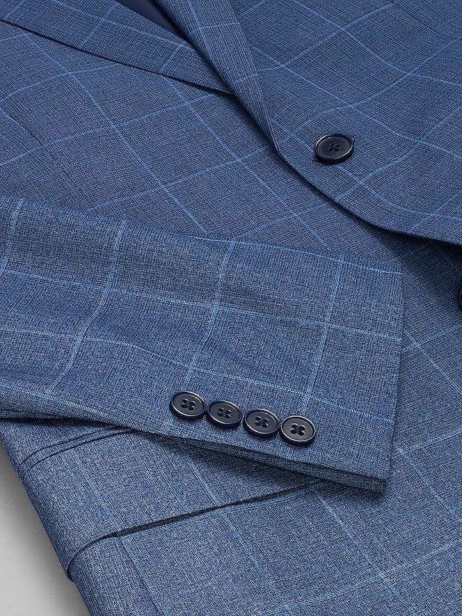 Dkny Modern Fit Windowpane Suit
