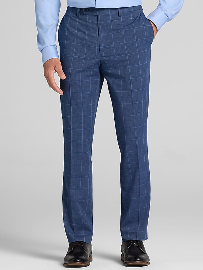 Dkny Modern Fit Windowpane Suit