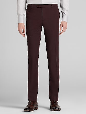 Men's Burgundy Dress Pants