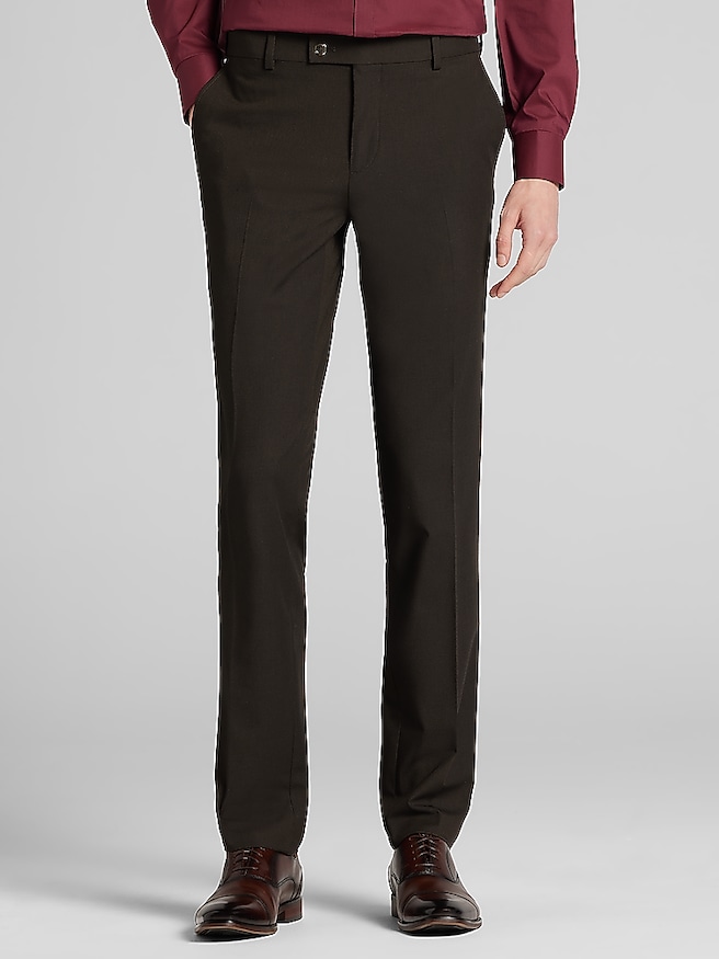 Egara Skinny Fit Suit Pant Chocolate