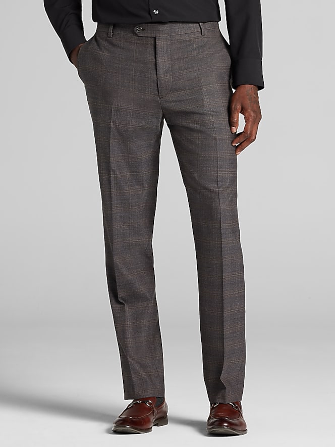 Joseph Abboud Classic Fit Plaid Suit Pants