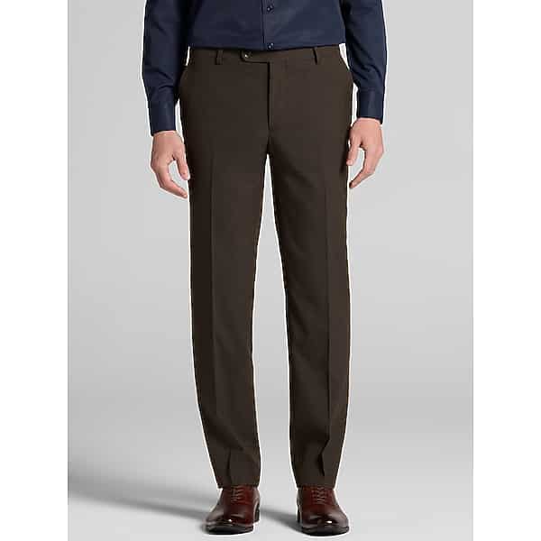 JOE Joseph Abboud Slim Fit Men's Suit Pants Mocha - Size: 34W x 30L