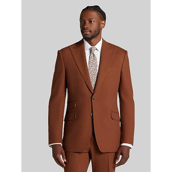 Joseph & Feiss Men's Modern Fit Donegal Suit Burnt Russet Donegal - Size: 40 Regular