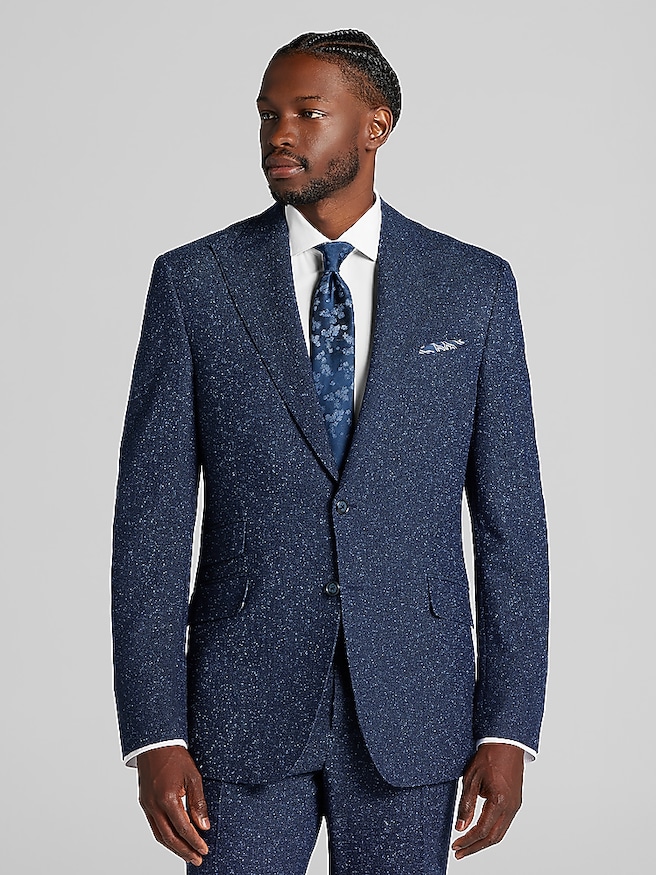 Joseph & Feiss Modern Fit Donegal Suit Blue Donegal