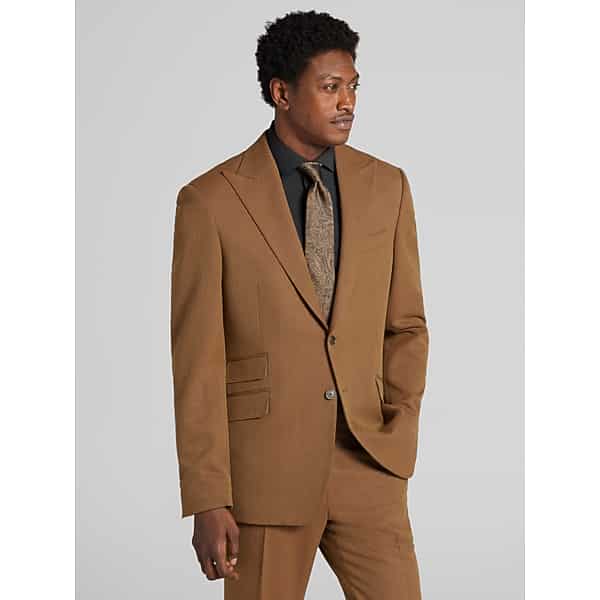 Joseph & Feiss Big & Tall Men's Modern Fit Donegal Suit Wheat Donegal - Size: 52 Regular
