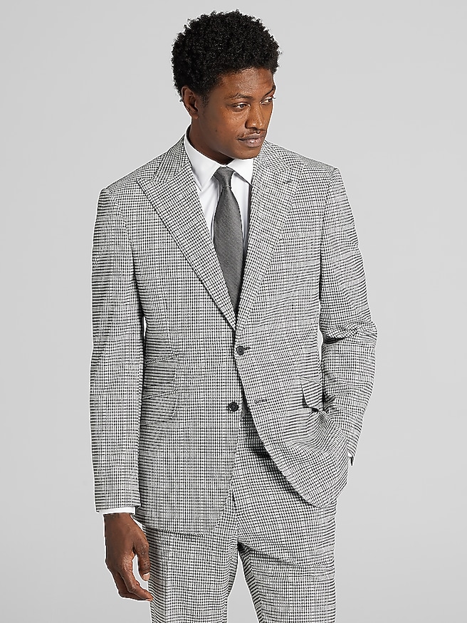 Joseph & Feiss Modern Fit Houndstooth Suit Black/White Houndstooth Wp