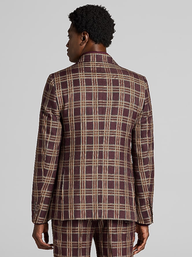 Paisley &Amp; Gray Modern Fit Plaid Suit
