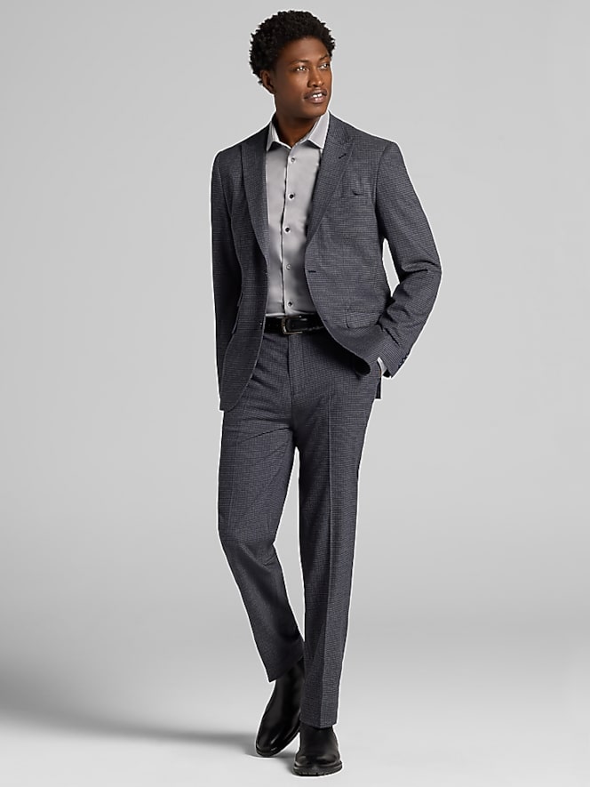 Paisley &Amp; Gray Modern Fit Plaid Suit