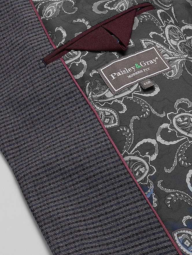 Paisley &Amp; Gray Modern Fit Plaid Suit