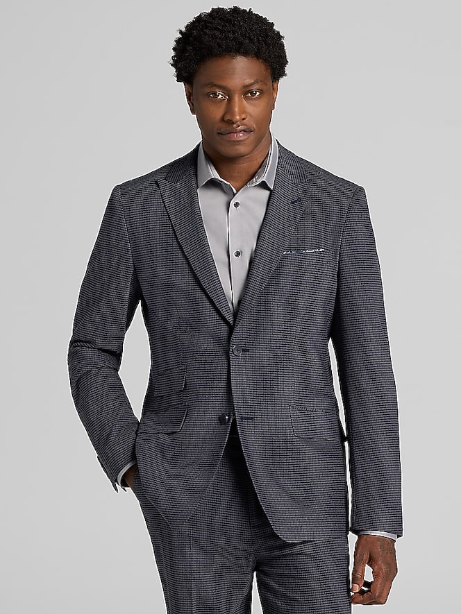 Paisley &Amp; Gray Modern Fit Plaid Suit