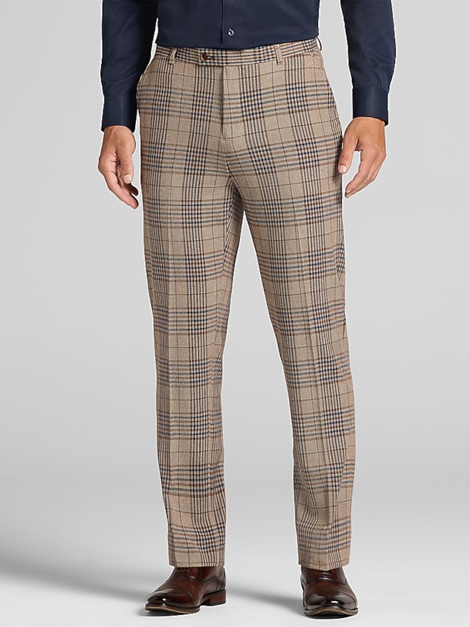 Paisley &Amp; Gray Modern Fit Plaid Suit