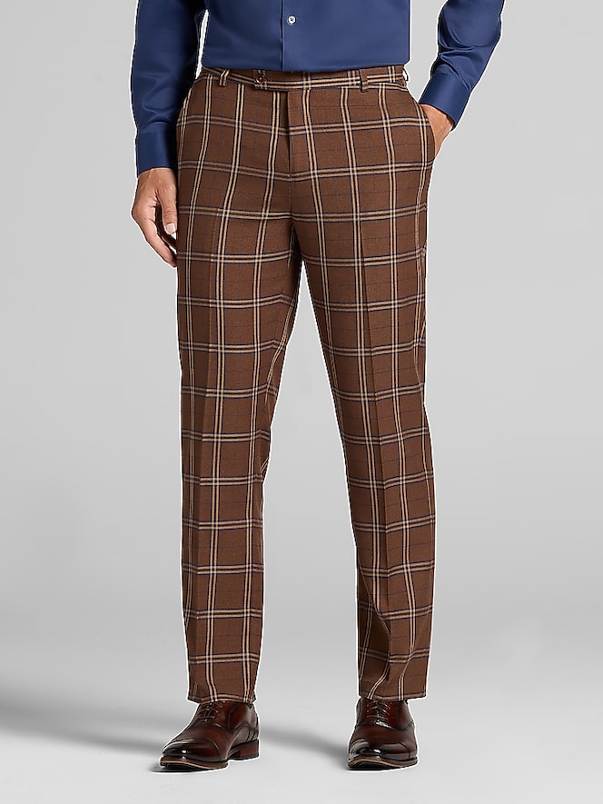Paisley &Amp; Gray Modern Fit Plaid Suit