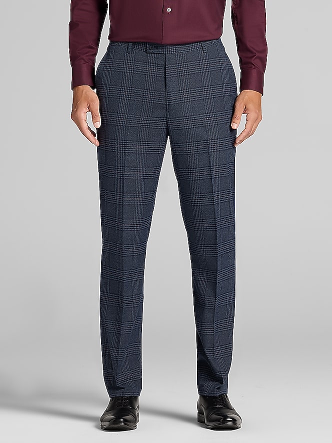 Paisley &Amp; Gray Modern Fit Plaid Suit