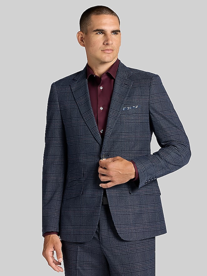 Paisley &Amp; Gray Modern Fit Plaid Suit