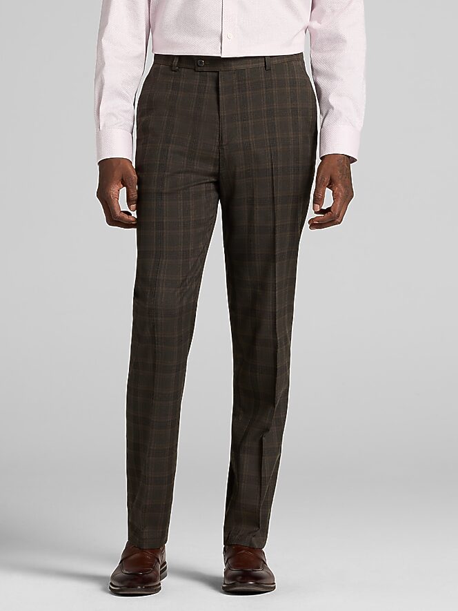 Paisley &Amp; Gray Modern Fit Plaid Suit