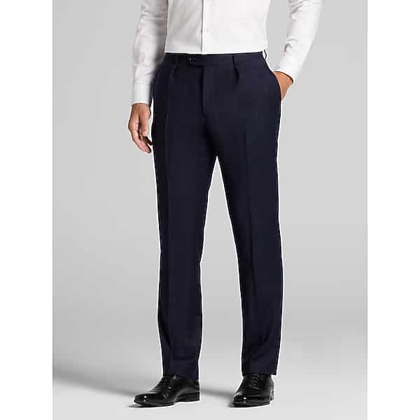 Joseph Abboud Modern Fit Single Pleat Men's Suit Pants Navy - Size: 36W x 32L
