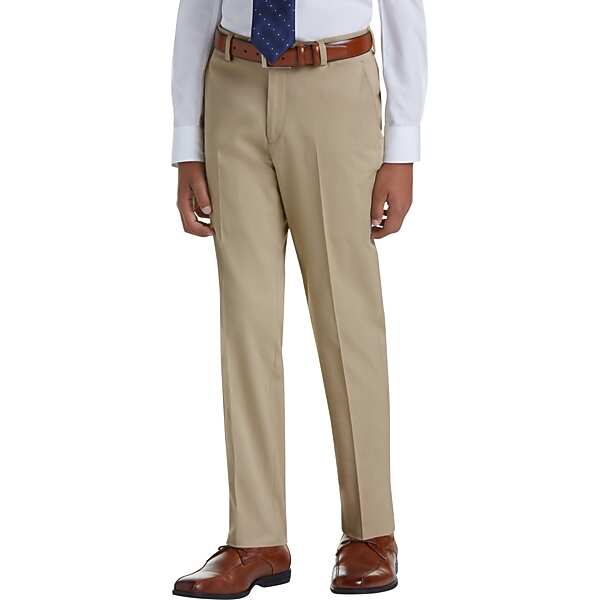 Joseph Abboud Boys Men's Suit Pants Tan Solid - Size: Boys 14