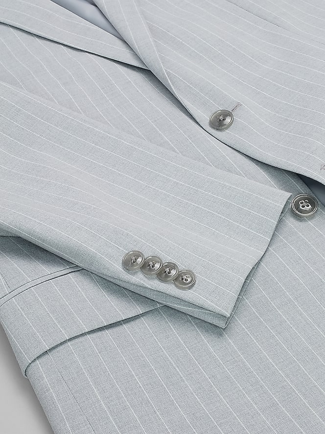 Perry Ellis Portfolio Modern Fit Stripe Suit, Gray Stripe - Image 4 of 8
