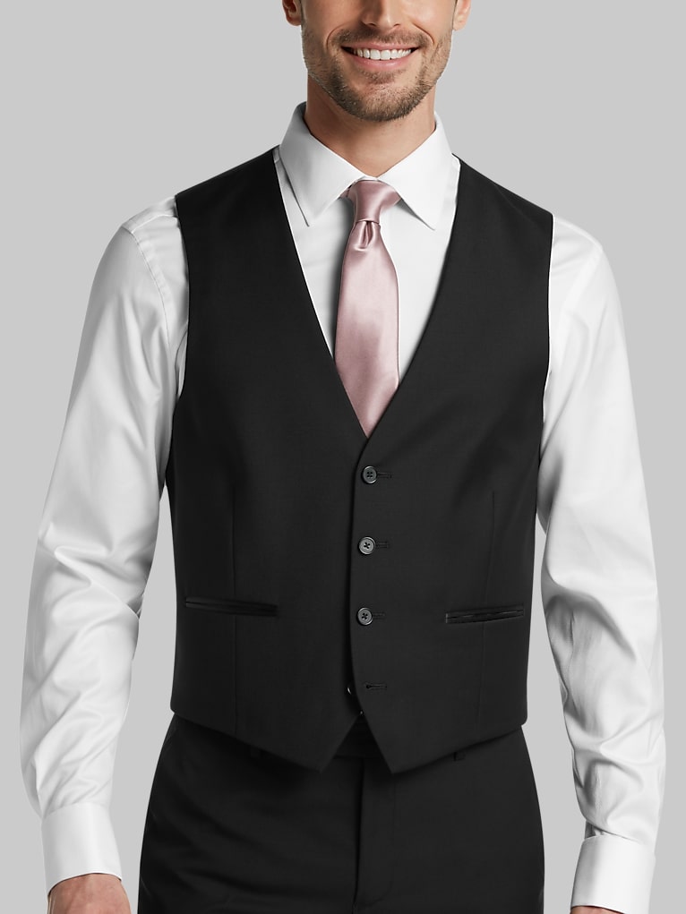 Calvin Klein Slim Fit Wool Tuxedo Vest
