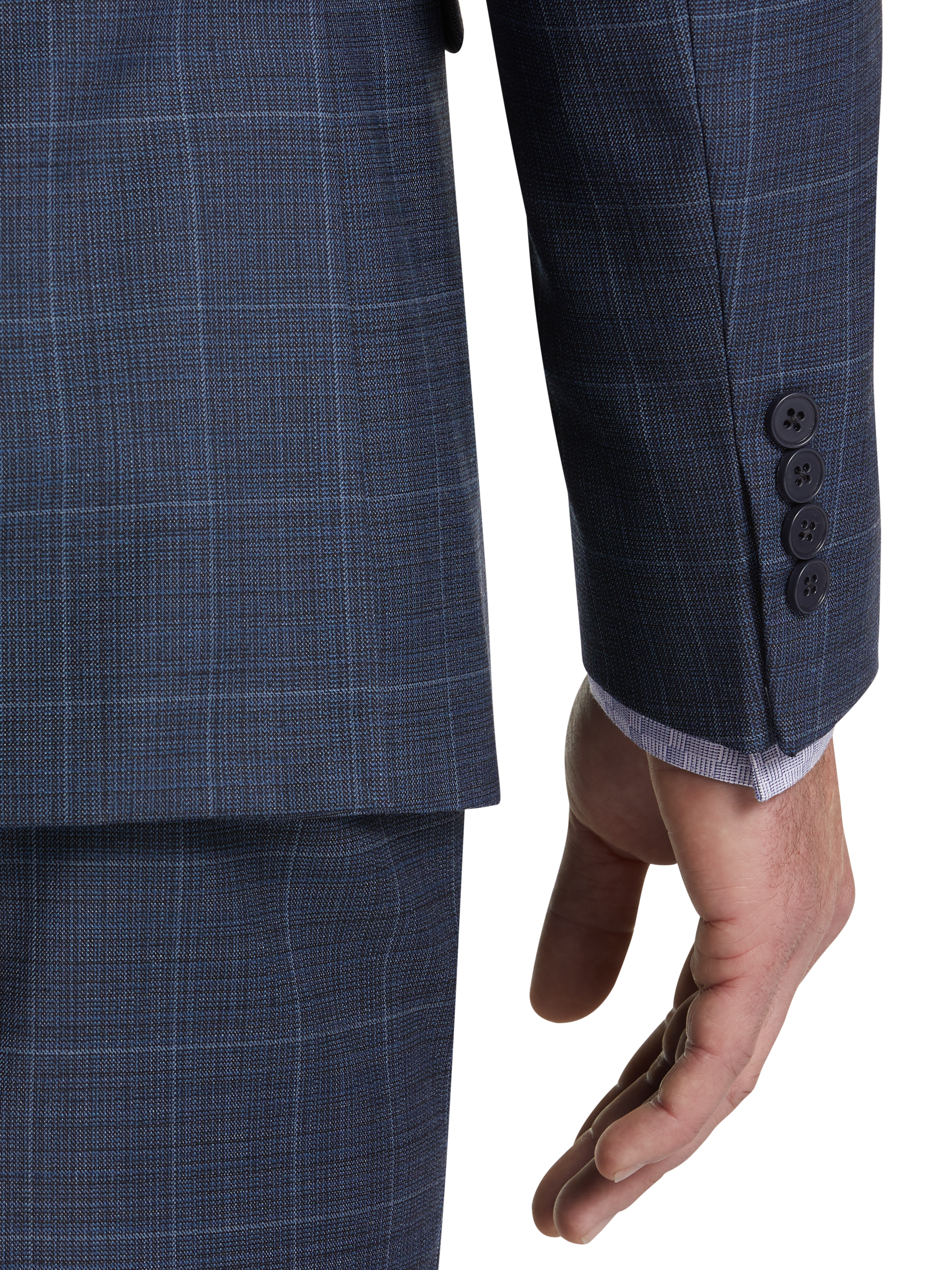 Slim Fit Windowpane Suit Separates Jacket
