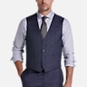 Calvin Klein Slim Fit Wool Blend Windowpane Suit Vest