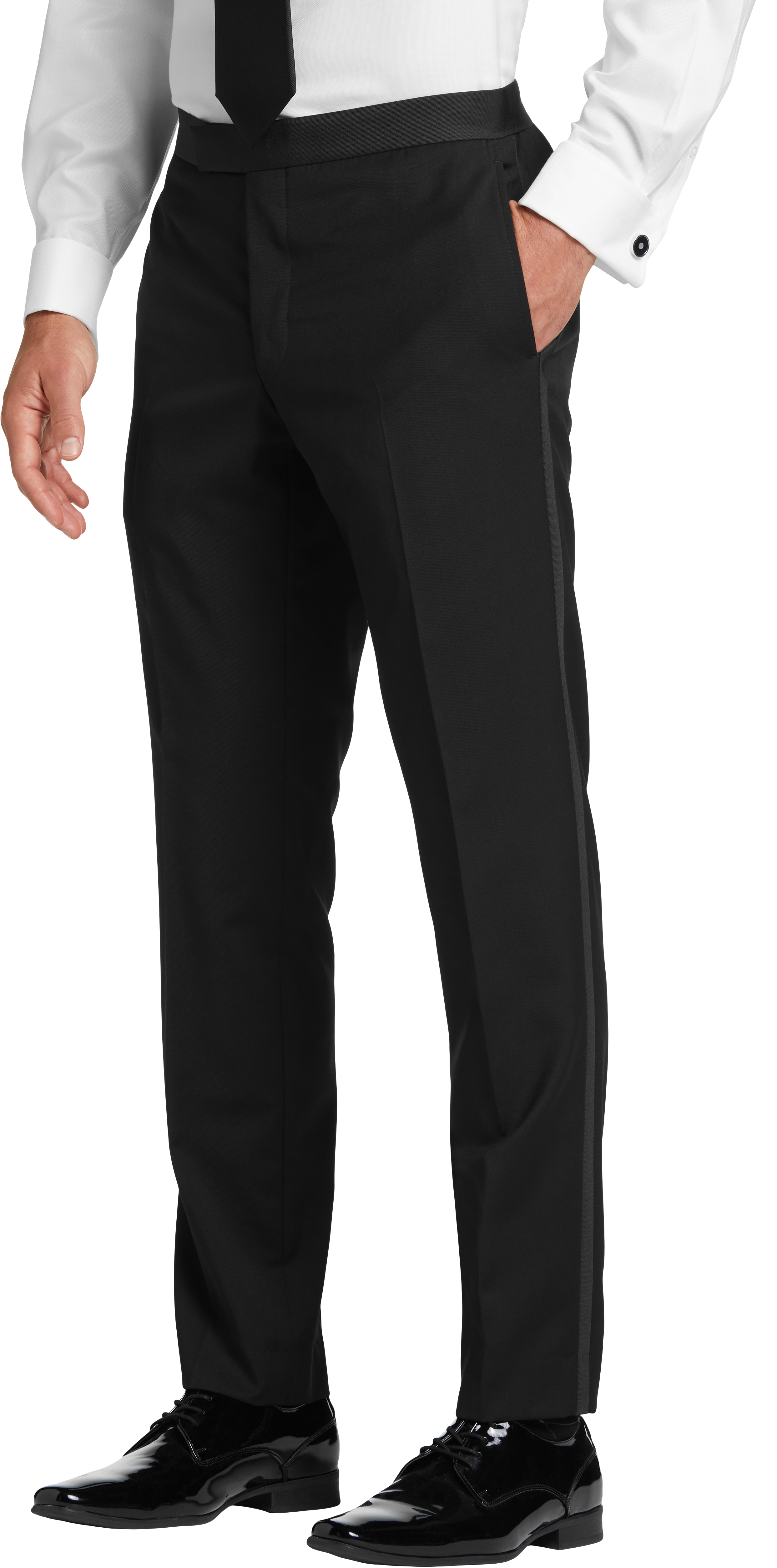 Slim Fit Wool Tuxedo Pants