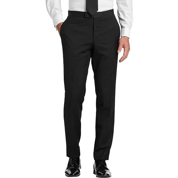 BLACK by Vera Wang Big & Tall Men's Slim Fit Wool Tuxedo Pants Black Formal - Size: 52 TMW3V2652U10