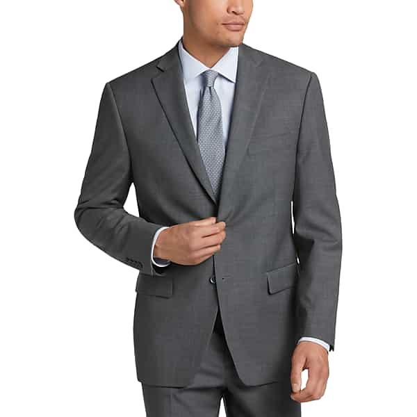 Collection by Michael Strahan Men's Michael Strahan Classic Fit Suit Separates Jacket Med Gray Solid - Size 48 Regular