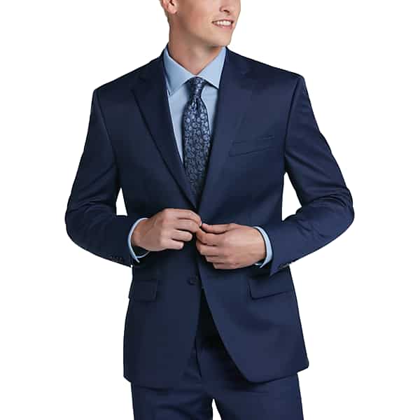 Collection by Michael Strahan Men's Michael Strahan Classic Fit Wool Blend Suit Jacket Blue/Postman - Size 50 Short TMW3V4J50114