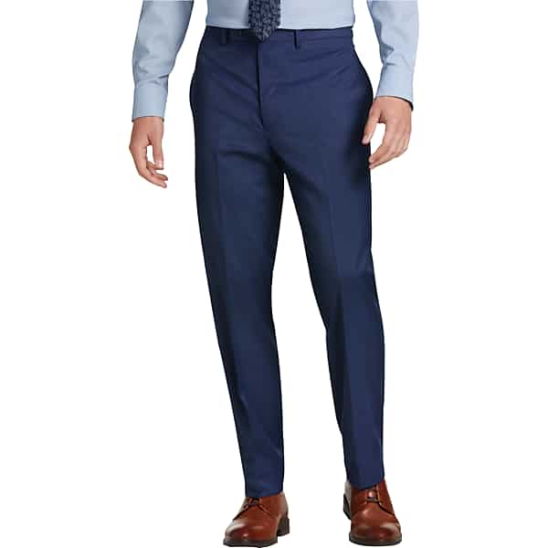 Collection by Michael Strahan Men's Michael Strahan Classic Fit Wool Blend Suit Pants Blue/Postman - Size 32W x 34L TMW3V4K32F14