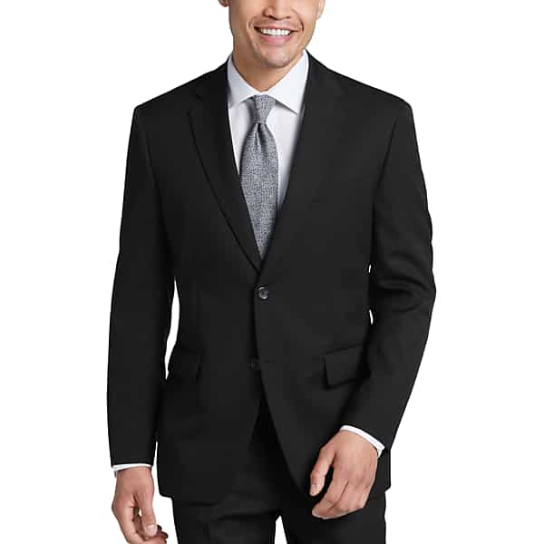 Pronto Uomo Platinum Men's Modern Fit Wool Suit Jacket Black - Size: 37 Regular - Only Available at Men's Wearhouse TMW3V9037202