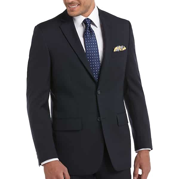 Pronto Uomo Platinum Men's Executive Fit Wool Suit Jacket Navy Sharkskin - Size: 60 Regular - Only Available at Men's Wearhouse TMW3V9660281