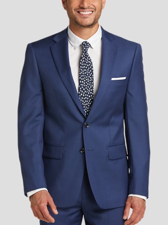 Slim FIt Wool Blend Double-Breasted Suit Jacket