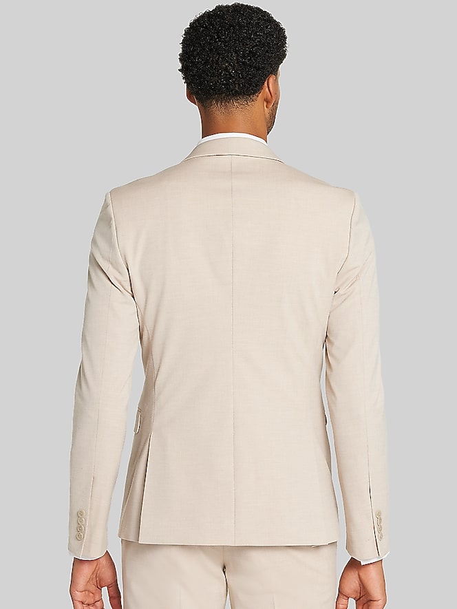 Egara Skinny Fit Suit Jacket, Tan Solid - Image 4 of 9