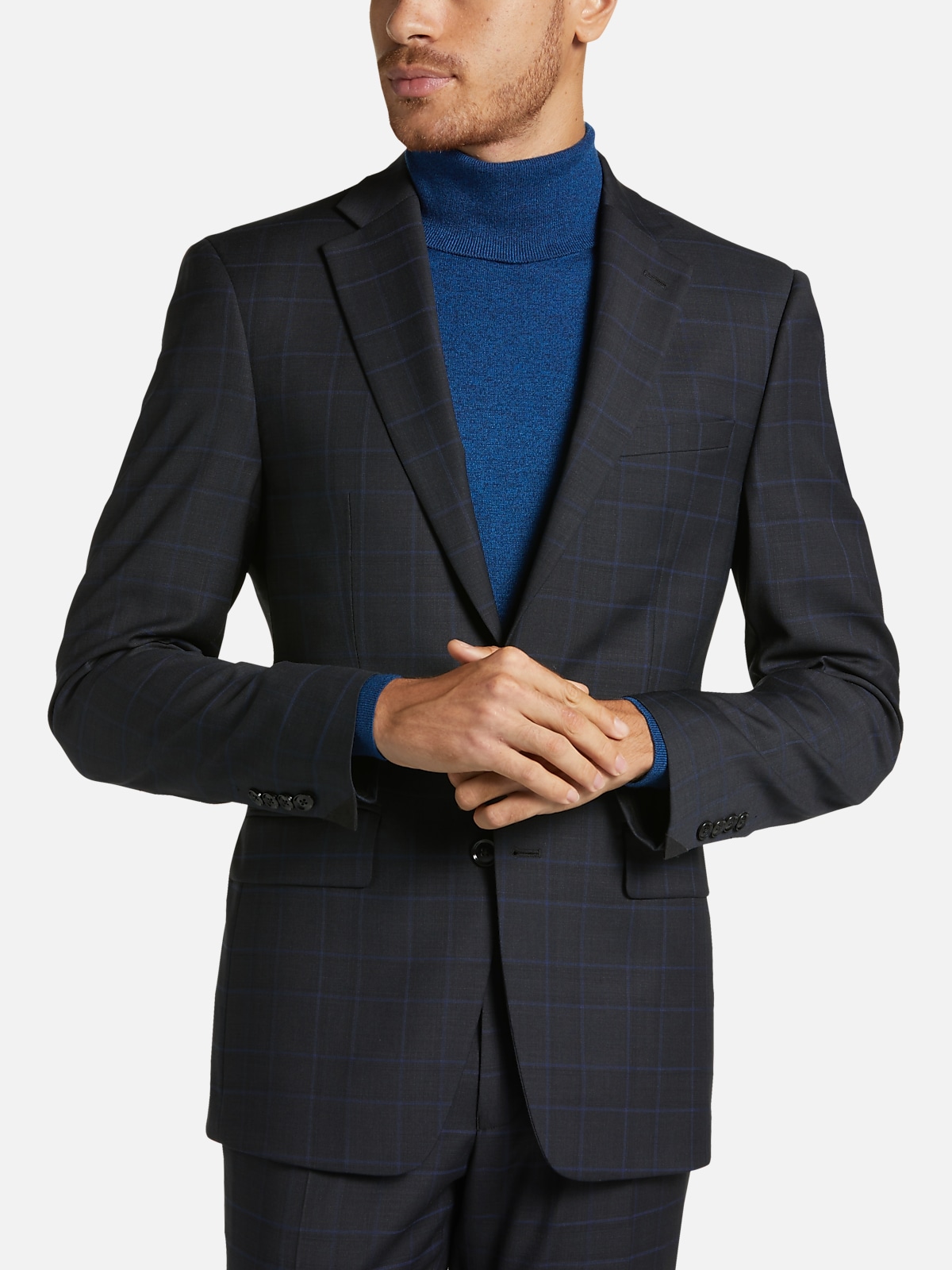 CALVIN KLEIN BLACK AND GREY HOUNDSTOOTH SUIT – Miltons - The Store