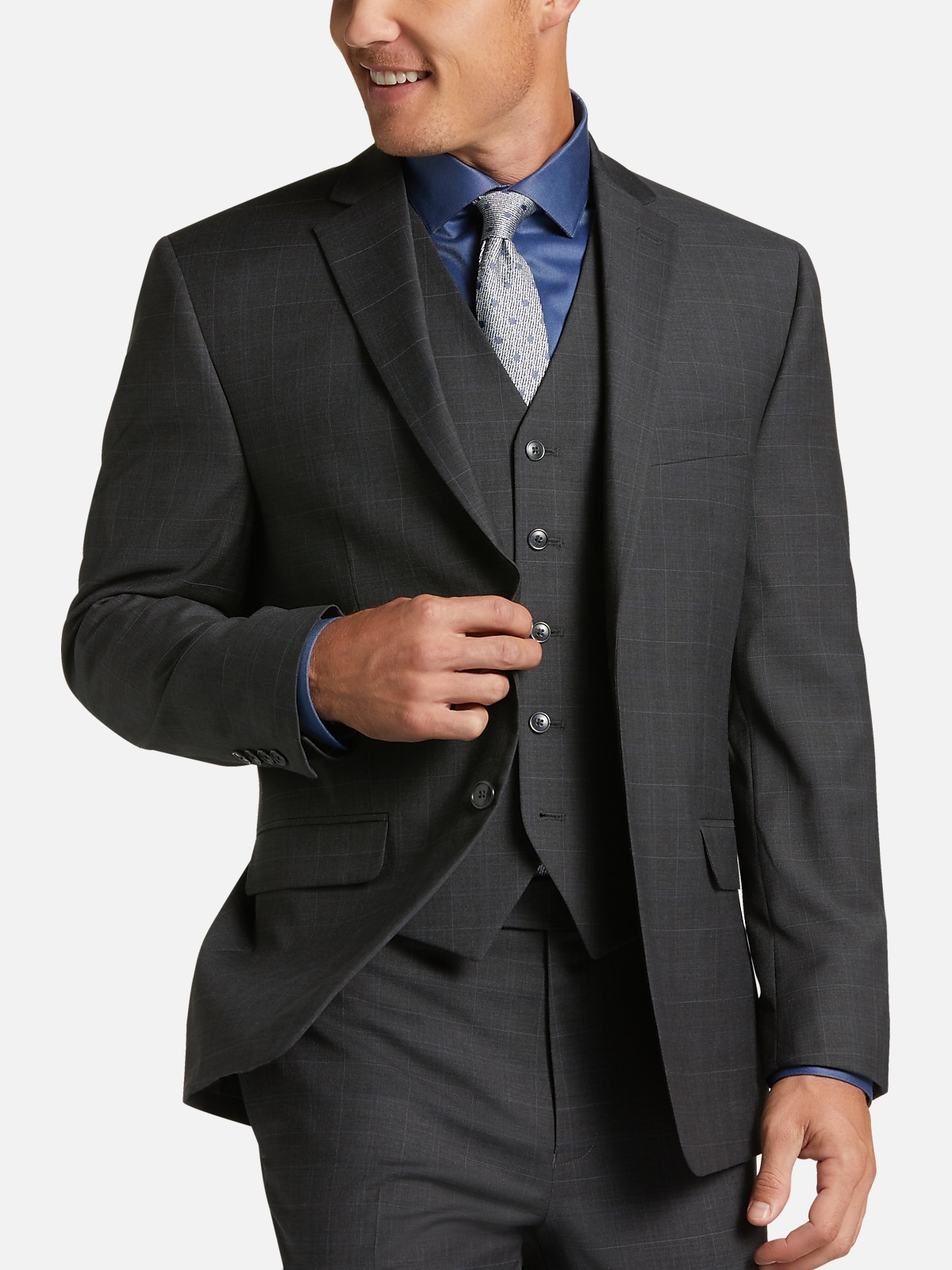 Michael Strahan Classic Fit Vested Suit All Clearance 3999 Mens Wearhouse 