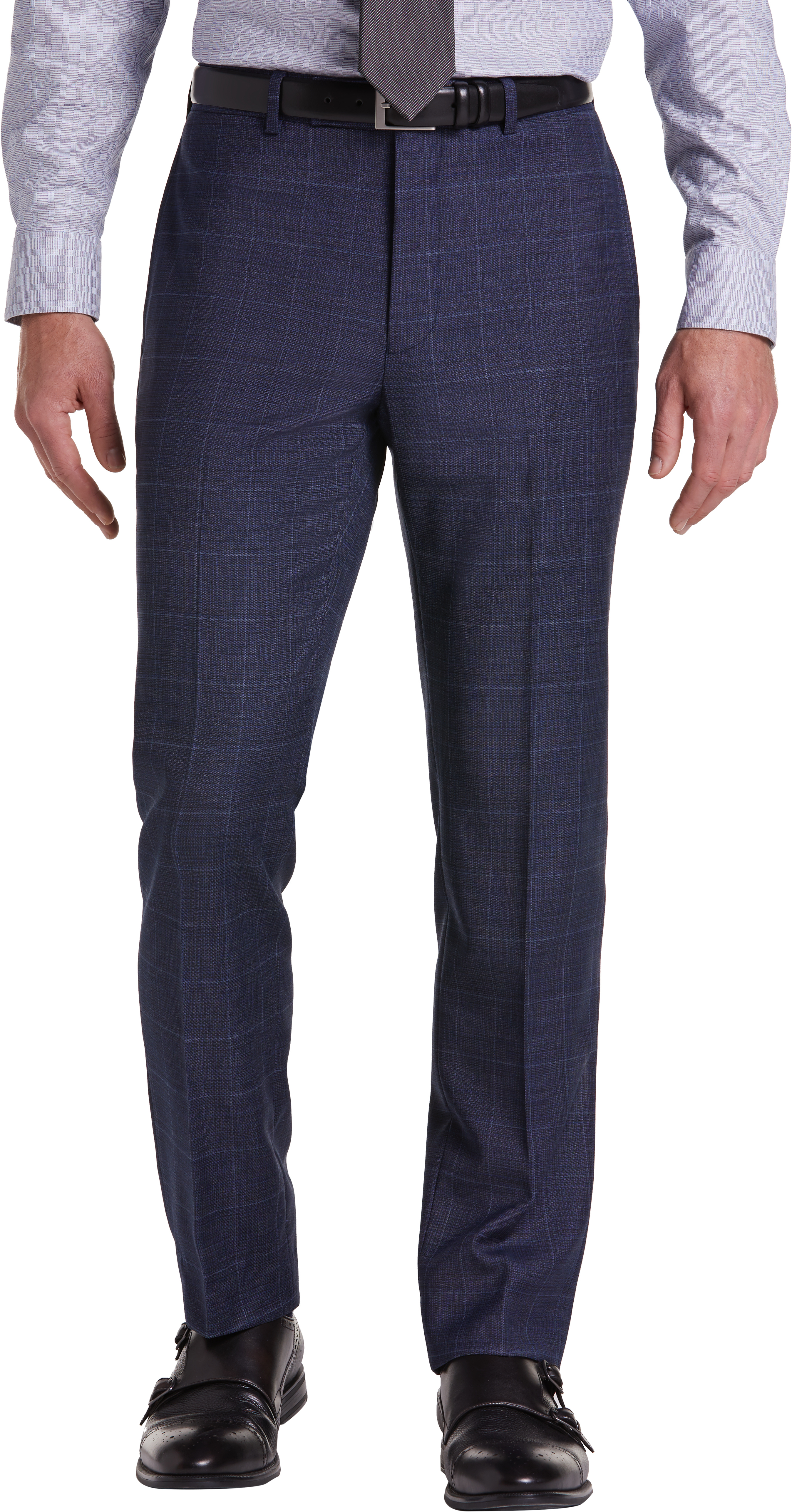 Slim Fit Windowpane Suit Separates Pants