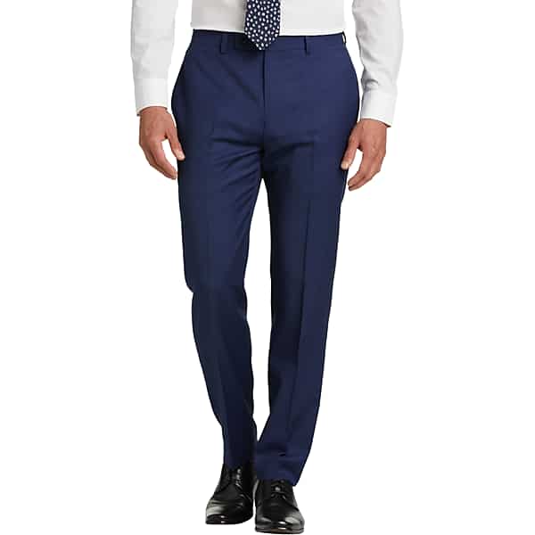 Calvin Klein Wool Slim Fit Men's Suit Pants Blue - Size: 33W x 30L TMW3VY233014