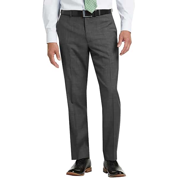 Lauren By Ralph Lauren Big & Tall Classic Fit Men's Suit Separates Pants Gray Sharkskin - Size: 44W x 30L