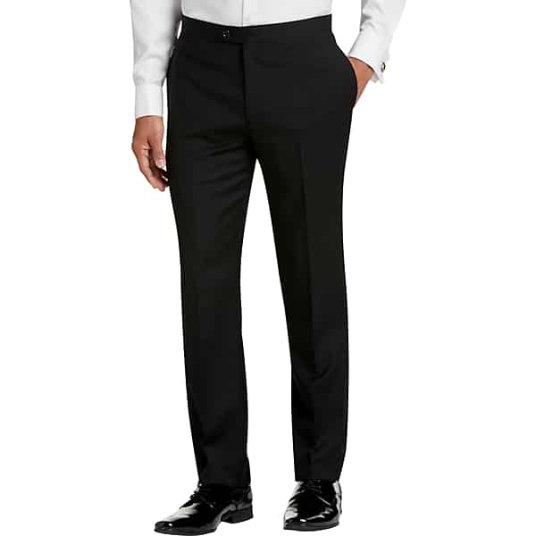Calvin Klein Big & Tall Men's Slim Fit Wool Tuxedo Pants Formal - Size: 54W x 30L