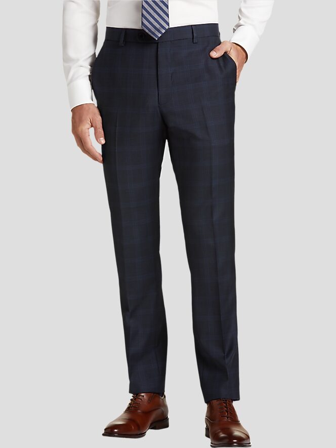 Pantalone Joseph Abboud Slim Fit Blu Brillante - Vita 34, Lunghezza 32 - Nuovo Con Etichette - Foto 4