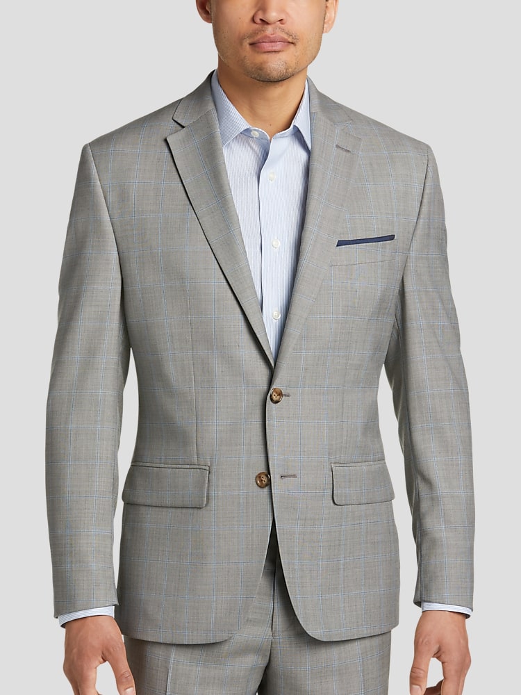 Lauren By Ralph Lauren Classic Fit Suit Windowpane 2 Piece Suits Men s Wearhouse