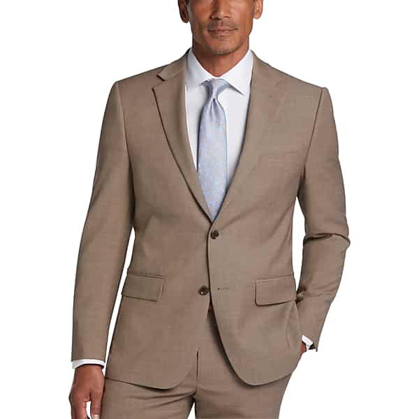 Tommy Hilfiger Modern Fit Men's Suit Separates Jacket Tan Sharkskin - Size: 44 Short