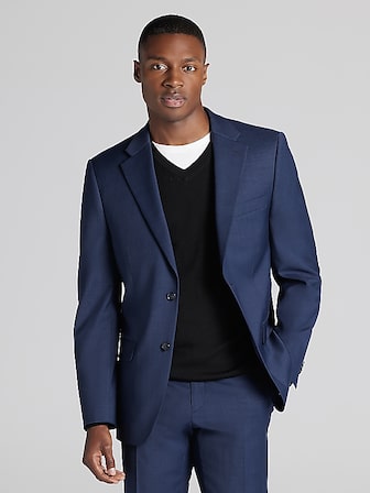 Men's wearhouse tommy hilfiger blue suit on sale
