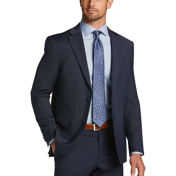 Tommy Hilfiger Modern Fit Men's Suit Separates Jacket Blue Sharkskin - Size: 46 Regular