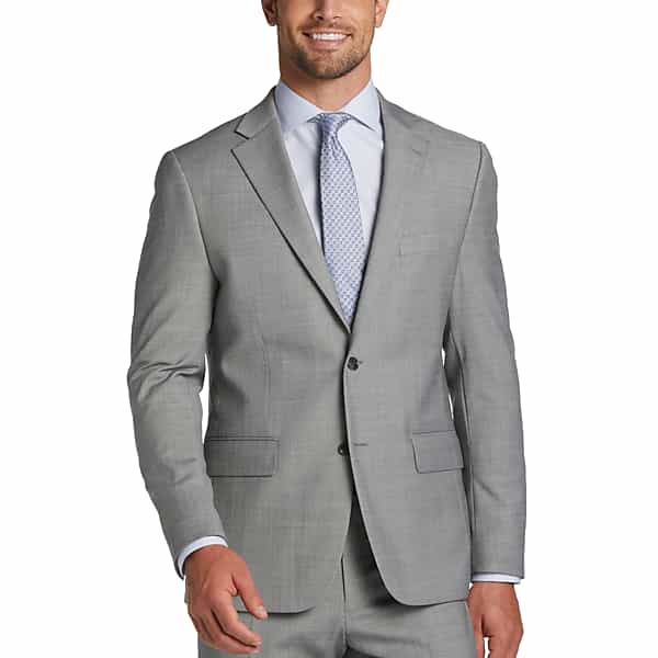 Tommy Hilfiger Modern Fit Men's Suit Separates Jacket Black/White Sharkskin - Size: 46 Long